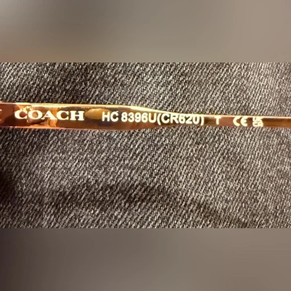 Coach HC8396U Pink Transparent Sunglasses Gold Gradient Glam - Picture 6 of 7